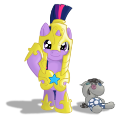 Size: 1600x1500 | Tagged: safe, artist:muffinshire, smarty pants, twilight sparkle, pony, unicorn, g4, armor, cute, female, filly, filly twilight sparkle, loose fitting clothes, muffinshire is trying to murder us, royal guard, royal guard armor, salute, simple background, transparent background, twiabetes, unicorn twilight, younger