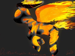 Size: 1024x768 | Tagged: safe, artist:suchafoal, oc, oc only, fire, flame atronach