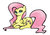 Size: 1641x1141 | Tagged: safe, artist:anniekahli, fluttershy, pony, g4, female, simple background, solo