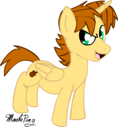 Size: 725x779 | Tagged: safe, artist:mandopony, mandopony, alicorn, pony, g4, male, simple background, solo, stallion, transparent background