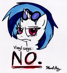 Size: 682x743 | Tagged: safe, artist:mandopony, dj pon-3, vinyl scratch, g4