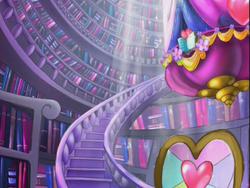 Size: 640x480 | Tagged: safe, screencap, g3, two for the sky, background, book, library, no pony, stairs, story loft, sunlight