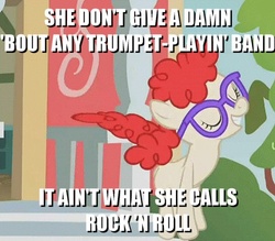 Size: 546x479 | Tagged: safe, edit, edited screencap, screencap, twist, earth pony, pony, call of the cutie, g4, bush, c'mere, cropped, damn, day, entrance, eyes closed, female, filly, foal, glasses, ignorance, image macro, implied music, jumping, midair, outdoors, pillar, rail, ruckus, school, sky, smiling, solo, steps, tree