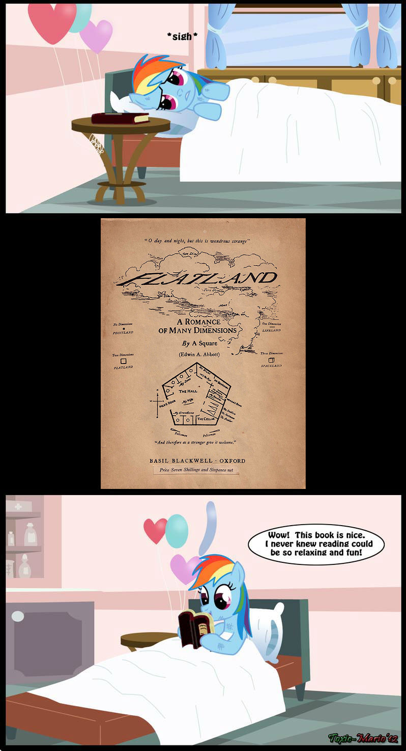281917 Book Edit Flatland Meme Rainbow Dash Reading Rainbow