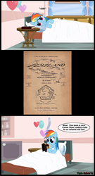 Size: 798x1473 | Tagged: safe, edit, rainbow dash, g4, book, flatland, meme, reading rainbow