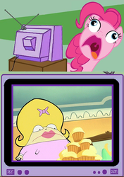 Size: 355x503 | Tagged: safe, pinkie pie, g4, cupcake, exploitable meme, tv meme