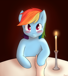 Size: 900x1000 | Tagged: safe, artist:marikaefer, rainbow dash, human, g4, candle, date