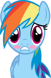 Size: 526x792 | Tagged: safe, artist:firestorm-can, rainbow dash, g4, blushing, simple background, svg, transparent background, vector