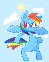 Size: 791x1000 | Tagged: safe, artist:stickypad, rainbow dash, pony, g4, belly button, bipedal