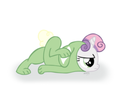 Size: 1024x768 | Tagged: safe, artist:dabestpony, sweetie belle, g4, bored, bunny belle, bunny costume, clothes, easter, simple background, transparent, transparent background