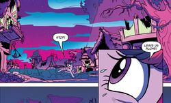 Size: 943x571 | Tagged: safe, idw, official comic, twilight sparkle, g4, spoiler:comic, spoiler:comic05, nightmare, nightmare rarity (arc)