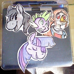 Size: 683x684 | Tagged: safe, artist:kexxkrafts, spike, twilight sparkle, g4