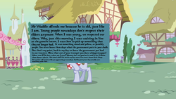 Size: 1152x648 | Tagged: safe, mr. waddle, offensive ponies, g4, meme, wall of text