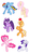 Size: 800x1441 | Tagged: dead source, safe, artist:miniyuna, applejack, fluttershy, pinkie pie, rainbow dash, rarity, twilight sparkle, pony, g4, apple, balancing, bipedal, grin, happy, mane six, simple background, smiling