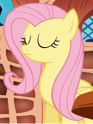 Size: 372x497 | Tagged: safe, screencap, fluttershy, pony, bridle gossip, g4, season 1, animated, cropped, cute, eyes closed, female, head shake, no, reaction image, shyabetes, solo
