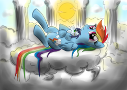 Size: 4041x2872 | Tagged: safe, artist:malamol, rainbow dash, soarin', g4, adashable, blushing, crush plush, female, male, plushie, ship:soarindash, shipping, straight