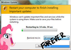 Size: 412x294 | Tagged: safe, pinkie pie, g4, forever, microsoft windows, reaction image, windows 7