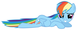 Size: 3500x1387 | Tagged: safe, artist:poniiandii, rainbow dash, pony, g4, bedroom eyes, female, looking at you, simple background, solo, transparent background, vector