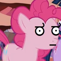 Size: 250x250 | Tagged: safe, pinkie pie, earth pony, pony, g4, female, look of disapproval, solo