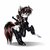 Size: 894x894 | Tagged: dead source, safe, artist:whitepone, oc, oc only, oc:blackjack, cyborg, pony, unicorn, fallout equestria, fallout equestria: project horizons, amputee, blade, collar, cutie mark, cybernetic legs, fanfic, fanfic art, female, gun, hooves, horn, level 2 (project horizons), mare, melee weapon, pistol, revolver, simple background, solo, sword, weapon, white background