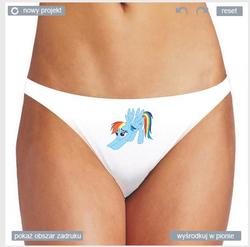 Size: 515x508 | Tagged: safe, rainbow dash, g4, clothes, exploitable meme, iwtcird, merchandise, panties, polish, pony print underwear, stretching, underwear, white underwear