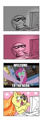 Size: 450x1284 | Tagged: safe, artist:blubhead, pinkie pie, g4, brony, hypnosis, implied transgender transformation, male to female, rule 63, welcome to the herd