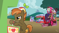 Size: 1000x563 | Tagged: safe, edit, edited screencap, screencap, apple bytes, archer (character), button mash, scootablue, pony, g4, hearts and hooves day (episode), arcade, hearts and hooves day, sugar rush, sugar rush speedway, the perfect stallion