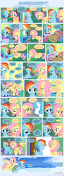 Size: 1024x2812 | Tagged: safe, artist:sorcerushorserus, fluttershy, lightning bolt, rainbow dash, white lightning, pegasus, pony, comic:dash academy, g4, braces, comic, crying, cute, female, filly, frown, love letter, mare, note, pigtails, room, sad, shyabetes, worried, younger