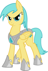 Size: 740x1080 | Tagged: safe, artist:pyr0cat, sunshower raindrops, pegasus, pony, g4, armor, female, mare, simple background, solo, transparent background
