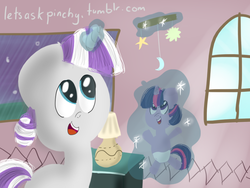 Size: 800x600 | Tagged: artist needed, safe, twilight sparkle, twilight velvet, g4, 30 minute art challenge, diaper, foal, younger