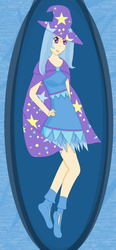 Size: 636x1370 | Tagged: safe, artist:eternal-starlight28, trixie, human, g4, female, humanized, skinny, solo, thin