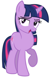 Size: 5556x8538 | Tagged: safe, artist:discorded, part of a set, twilight sparkle, pony, unicorn, g4, games ponies play, absurd resolution, bedroom eyes, crystal empire cheer meme, female, simple background, solo, transparent background, unicorn twilight, vector