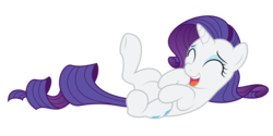 Size: 7200x3600 | Tagged: safe, artist:mamandil, rarity, pony, unicorn, g4, ^^, belly, cute, eyes closed, female, invisible tickles, laughing, simple background, solo, transparent background