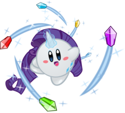 Size: 600x541 | Tagged: safe, artist:jrk08004, rarity, puffball, g4, crossover, gem, kirby, kirby (series), kirby rarity, kirbyfied, nintendo, parody, simple background, species swap, transparent background