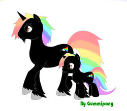 Size: 919x806 | Tagged: safe, artist:gummipony, oc, oc only, oc:roy g. biv, pony, unicorn, adult, colt, male, pink floyd