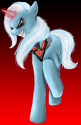 Size: 564x871 | Tagged: safe, artist:shadow-wolf32, trixie, g4, alicorn amulet, grin