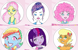 Size: 1000x643 | Tagged: safe, applejack, fluttershy, pinkie pie, rainbow dash, rarity, twilight sparkle, equestria girls, g4, cameo, female, flash game, game, girlsgogames, mosaic, quality, wat