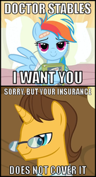 Size: 370x678 | Tagged: safe, edit, edited screencap, screencap, doctor horse, doctor stable, rainbow dash, pegasus, pony, unicorn, g4, bedroom eyes, book, comic, female, glasses, image macro, male, mare, stallion