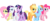 Size: 9995x4098 | Tagged: safe, artist:spectty, applejack, fluttershy, pinkie pie, rainbow dash, rarity, twilight sparkle, earth pony, pegasus, pony, unicorn, g4, absurd resolution, female, horn, mane six, mare, raised hoof, simple background, transparent background, unicorn twilight