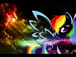 Size: 1600x1200 | Tagged: artist needed, safe, rainbow dash, pegasus, pony, g4, irl, photo, real life background, solo, wallpaper