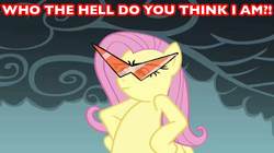 Size: 633x355 | Tagged: safe, fluttershy, g4, image macro, parody, tengen toppa gurren lagann