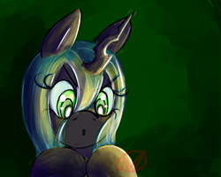 Size: 700x560 | Tagged: safe, artist:ryuredwings, queen chrysalis, changeling, changeling queen, nymph, g4, ask, cute, cutealis, female, filly queen chrysalis, tumblr