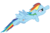 Size: 4490x3000 | Tagged: dead source, safe, artist:makintosh91, rainbow dash, pony, g4, female, simple background, solo, sonic rainboom, transparent background, vector