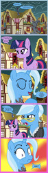 Size: 2500x8960 | Tagged: safe, artist:edowaado, idw, trixie, twilight sparkle, g4, spoiler:comic, spoiler:comic40, alicorn amulet, comic, glasses, mother, parent