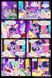 Size: 2000x2978 | Tagged: safe, artist:mlp-silver-quill, fancypants, twilight sparkle, oc, alicorn, pony, comic:a princess' tears, g4, canterlot, clothes, comic, dress, female, immortality blues, mare, sad, stained glass, twilight sparkle (alicorn), twilight will outlive her friends