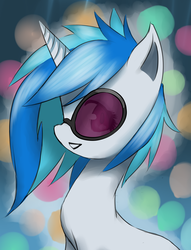 Size: 2561x3353 | Tagged: safe, artist:baka-miku, dj pon-3, vinyl scratch, pony, g4, female, smiling, solo