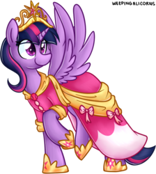 Size: 527x589 | Tagged: safe, artist:littlepinkalpaca, twilight sparkle, alicorn, pony, g4, clothes, dress, female, mare, simple background, solo, transparent background, twilight sparkle (alicorn)