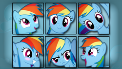 Size: 1920x1080 | Tagged: safe, artist:overmare, rainbow dash, g4, collage, vector, wallpaper