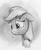 Size: 601x736 | Tagged: safe, artist:magfen, applejack, earth pony, pony, g4, crying, female, floppy ears, frown, monochrome, portrait, sad, solo