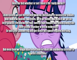 Size: 680x527 | Tagged: safe, pinkie pie, twilight sparkle, g4, intergalactic civilization, mass effect, parallel universe, text, tl;dr, twilight snapple, wall of text